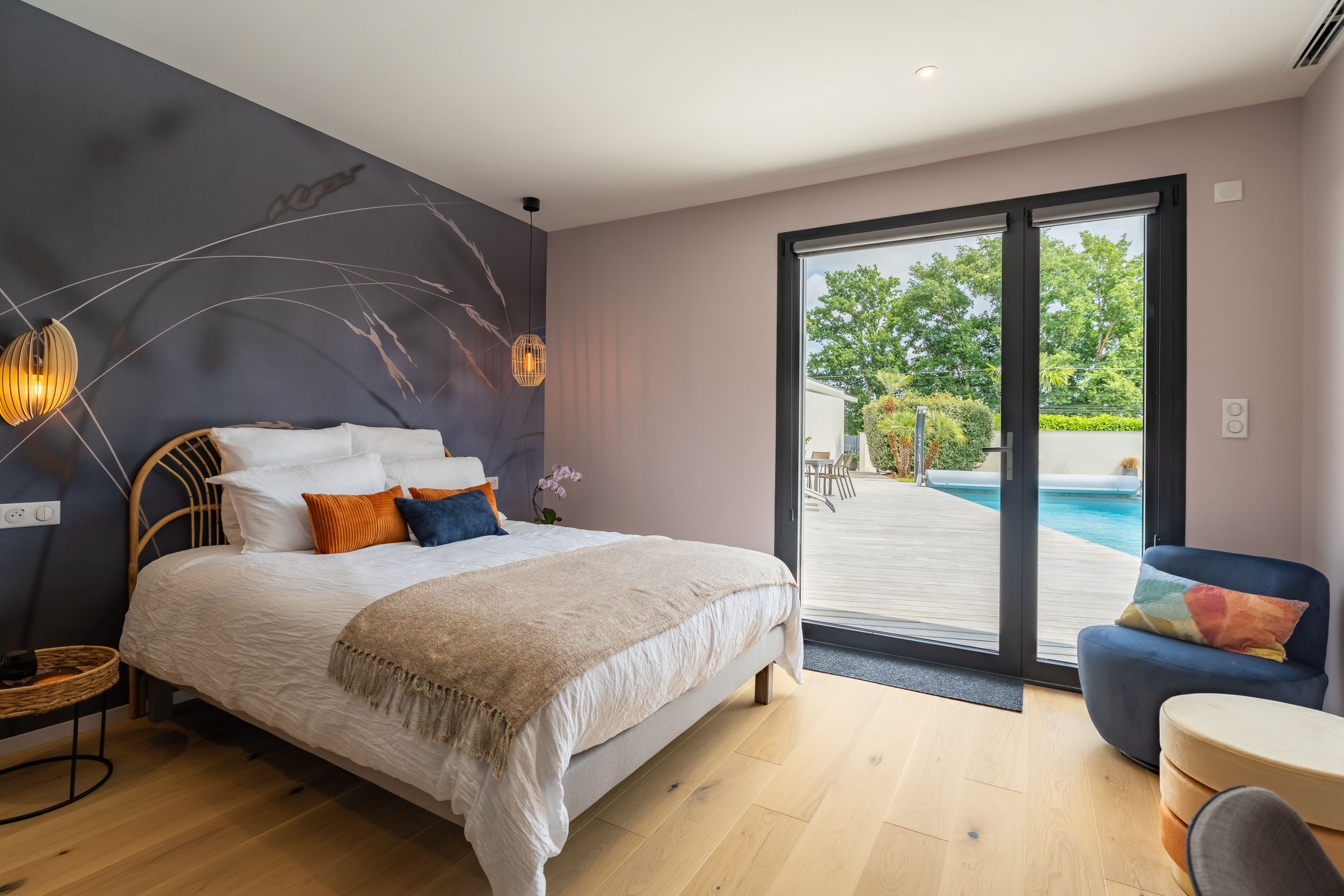 Le Martin-Pêcheur Chambre double avec vue sur piscine à Sucé sur Erdre 44
